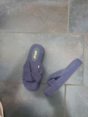 New AERIE Slip-On Platform Sandals In Blue Size 9 Women